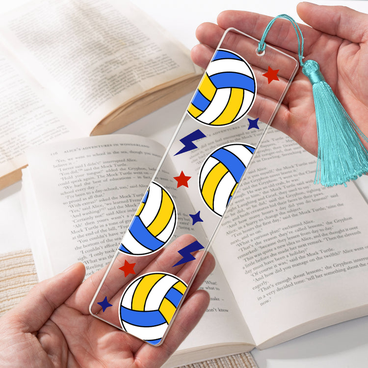 Custom Name And Sports Ball Acrylic Bookmark Gift For Kids - Custom Bookmark 4