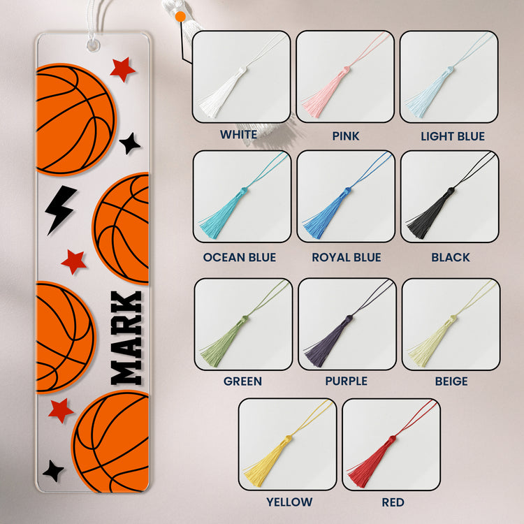 Custom Name And Sports Ball Acrylic Bookmark Gift For Kids - Custom Bookmark 5