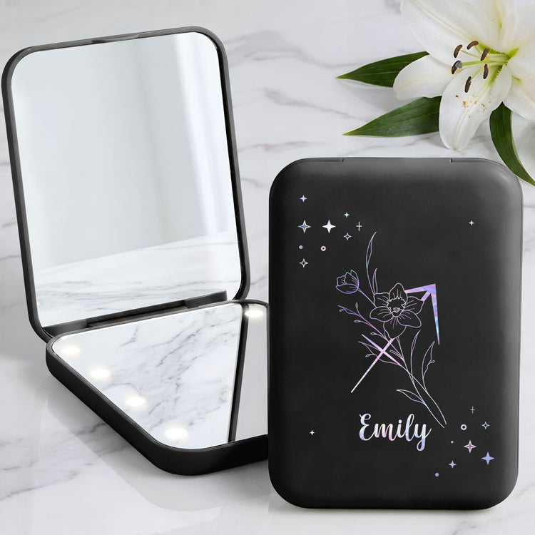 Custom Name & Zodiac Sign For Daughter, Besties Travel Trip - Personalized Mirror 1
