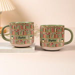 Custom Name Birth Flower Bookshelf For Her, Book Club - Personalized Mug 3