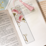 Custom Name + Birth Flower Floral Resin Bookmark Gift For Her - Custom Bookmark 2