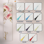 Custom Name + Birth Flower Floral Resin Bookmark Gift For Her - Custom Bookmark 5