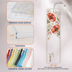 Custom Name + Birth Flower Floral Resin Bookmark Gift For Her - Custom Bookmark 6