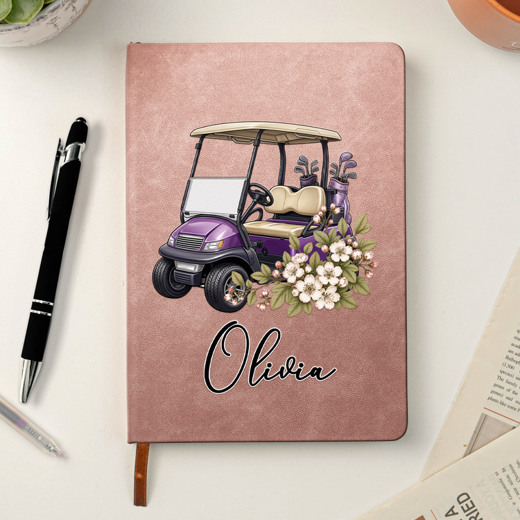 Custom Name, Birth Flower, Girls Golf, Golf Pouch, Gift For Golf Lover, Golf Player, Golf Girls - Personalized Journal 2