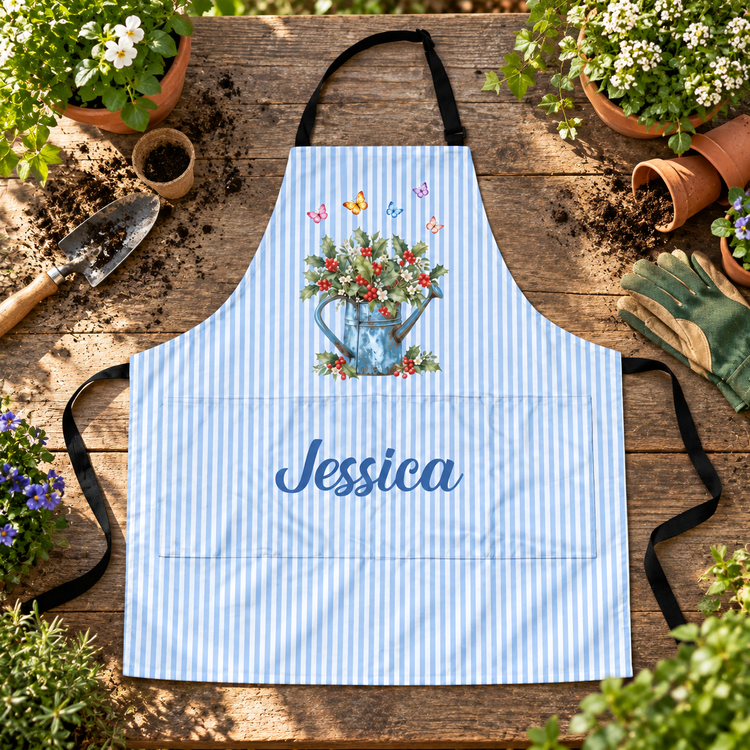 Custom Name, Birthflower Gift For Gardener, Gardening Lovers - Personalized Apron 4