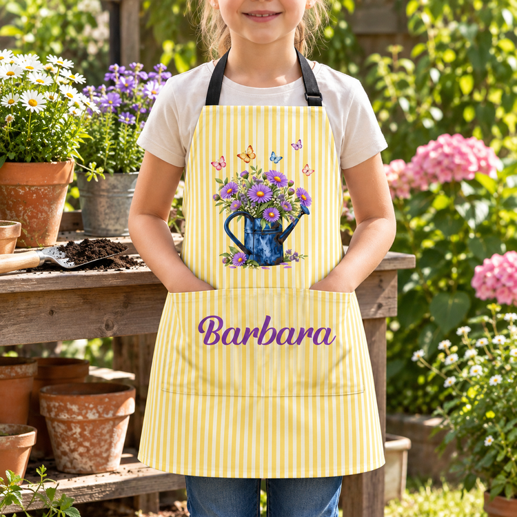 Custom Name, Birthflower Gift For Gardener, Gardening Lovers - Personalized Apron 6