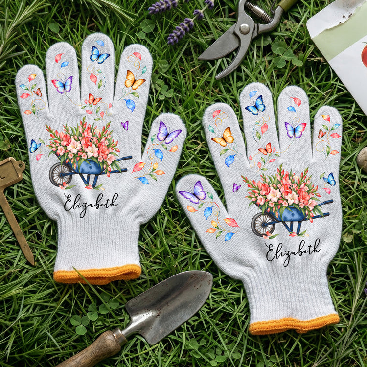 Custom Name, Birthflower Gift For Gardener, Gardening Lovers - Personalized Gardening Gloves 1