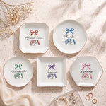 Custom Name Cheerleading Coquette Senior Night Team Gift - Personalized Jewelry Dish 2