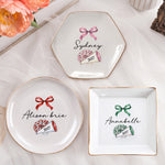 Custom Name Cheerleading Coquette Senior Night Team Gift - Personalized Jewelry Dish 3