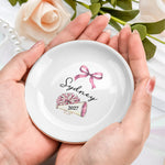 Custom Name Cheerleading Coquette Senior Night Team Gift - Personalized Jewelry Dish 4