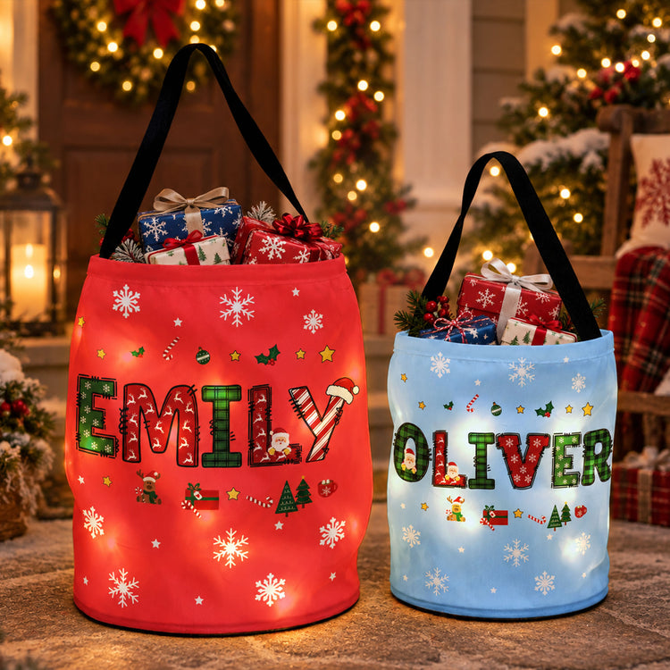Custom Name Christmas Alphabet For Kid, Son, Daughter, Grandkids - Personalized Basket 2