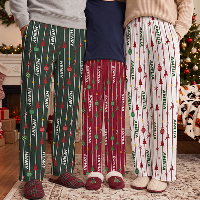 Custom Name Christmas Family Gifts - Personalized Lounge Pants
