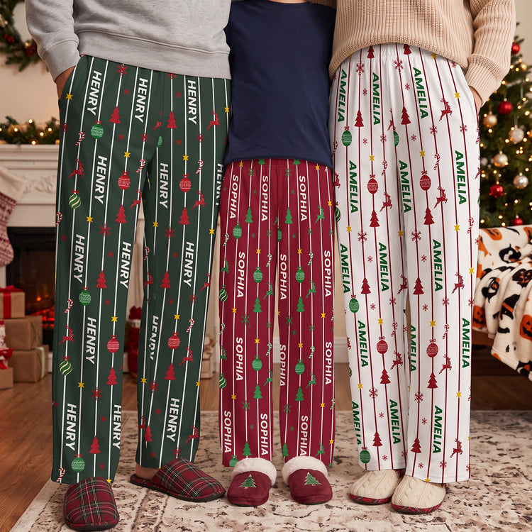Custom Name Christmas Family Gifts - Personalized Lounge Pants 1