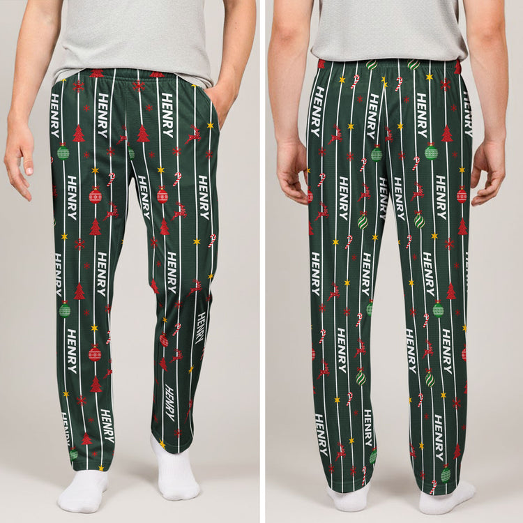Custom Name Christmas Family Gifts - Personalized Lounge Pants 4