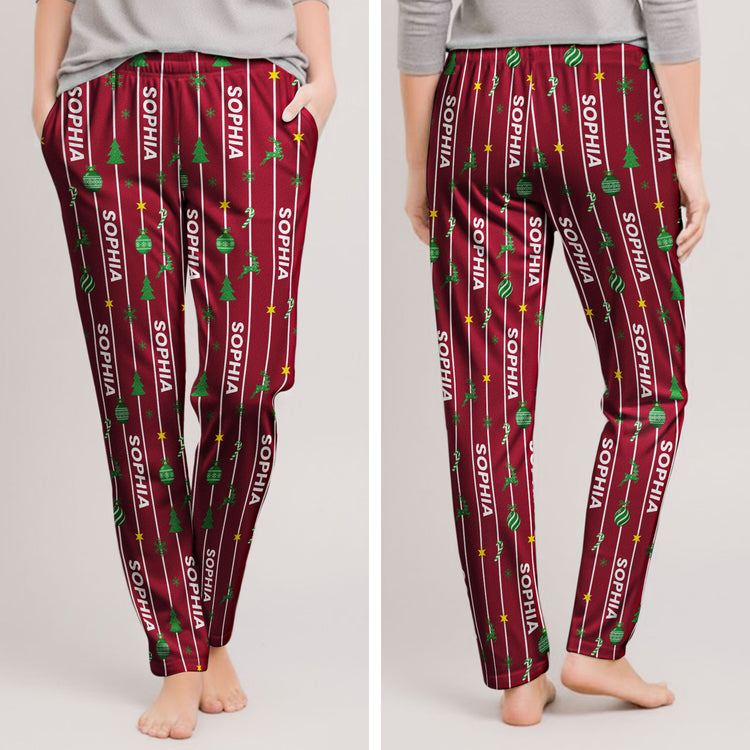 Custom Name Christmas Family Gifts - Personalized Lounge Pants 5