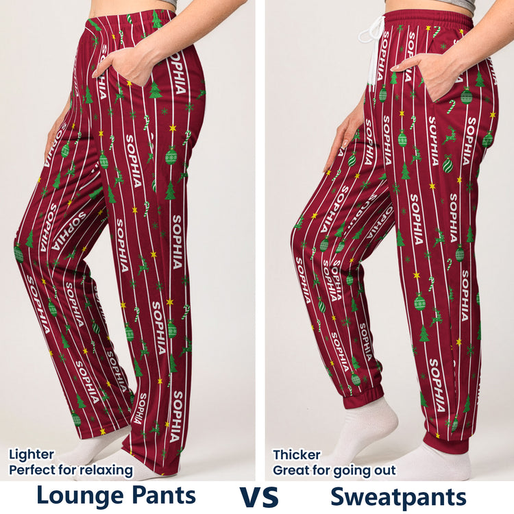 Custom Name Christmas Family Gifts - Personalized Lounge Pants 6