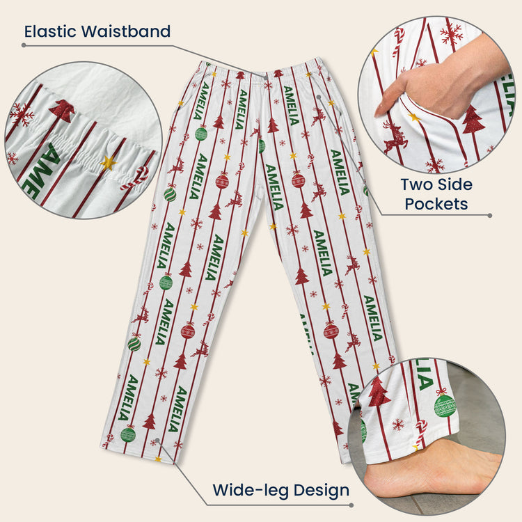 Custom Name Christmas Family Gifts - Personalized Lounge Pants 7