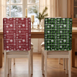 Custom Name Christmas Plaid Christmas Party Reunion - Personalized Chair Back Cover 2