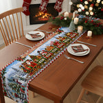 Custom Name Christmas Train Holiday Runner, Christmas Dining Table Decor, Family Christmas Decoration, Holiday Gift - Personalized Table Runner 2