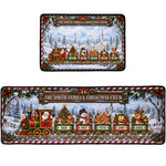Custom Name Family Christmas Crew Rug, Custom Name Christmas Train Runner, Family Holiday Rug,Christmas Kitchen Mat - Personalized Runner Rug 4