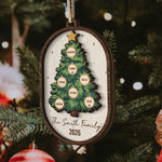 Custom Name Christmas Tree 2 Layers Christmas Gifts For Family - Personalized Ornament 3