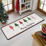 Custom Name Christmas Tree Entryway Living Room Decor - Personalized Runner Rug 1
