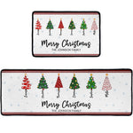 Custom Name Christmas Tree Entryway Living Room Decor - Personalized Runner Rug 2