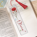 Custom Name Colorful & Birth FLower For Her, Book Lovers, Daughters, Friends, Sisters - Personalized Bookmark 2