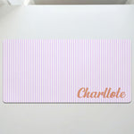 Custom Name Colorful Striped Pattern Gifts For Her, Friends, Daughters - Personalized Desk Mat 3