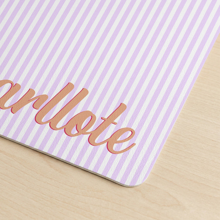 Custom Name Colorful Striped Pattern Gifts For Her, Friends, Daughters - Personalized Desk Mat 5