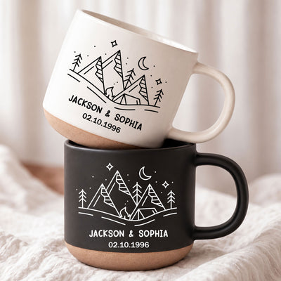 Custom Name Couple Anniversary Valentine's Day Gifts For Her, Him - Personalized Mug