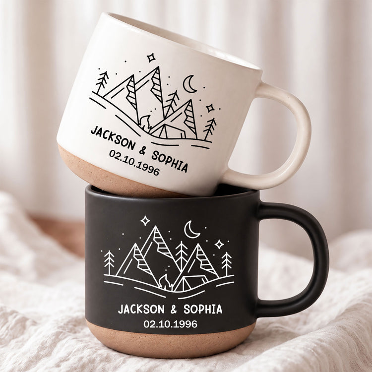 Custom Name Couple Anniversary Valentine's Day Gifts For Her, Him - Personalized Mug 1