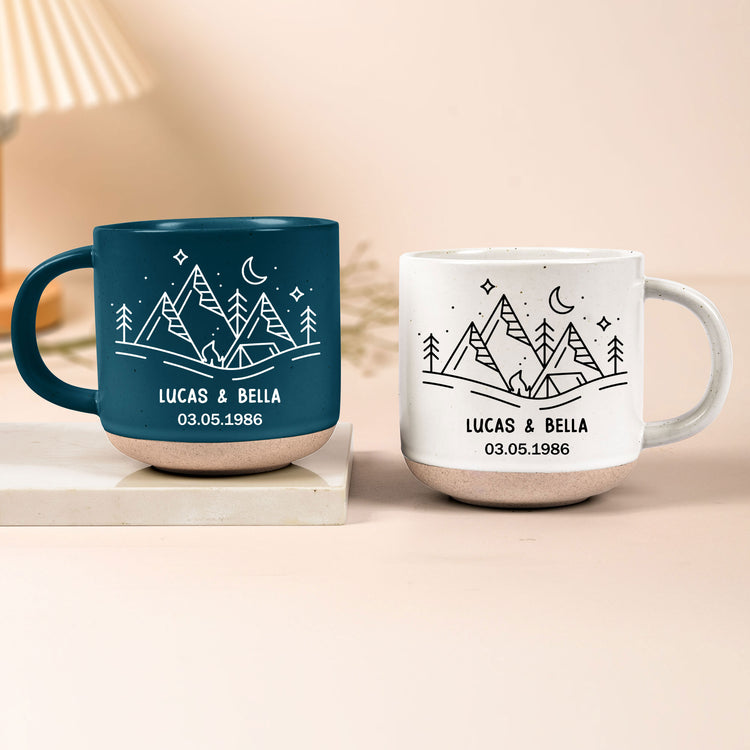 Custom Name Couple Anniversary Valentine's Day Gifts For Her, Him - Personalized Mug 4
