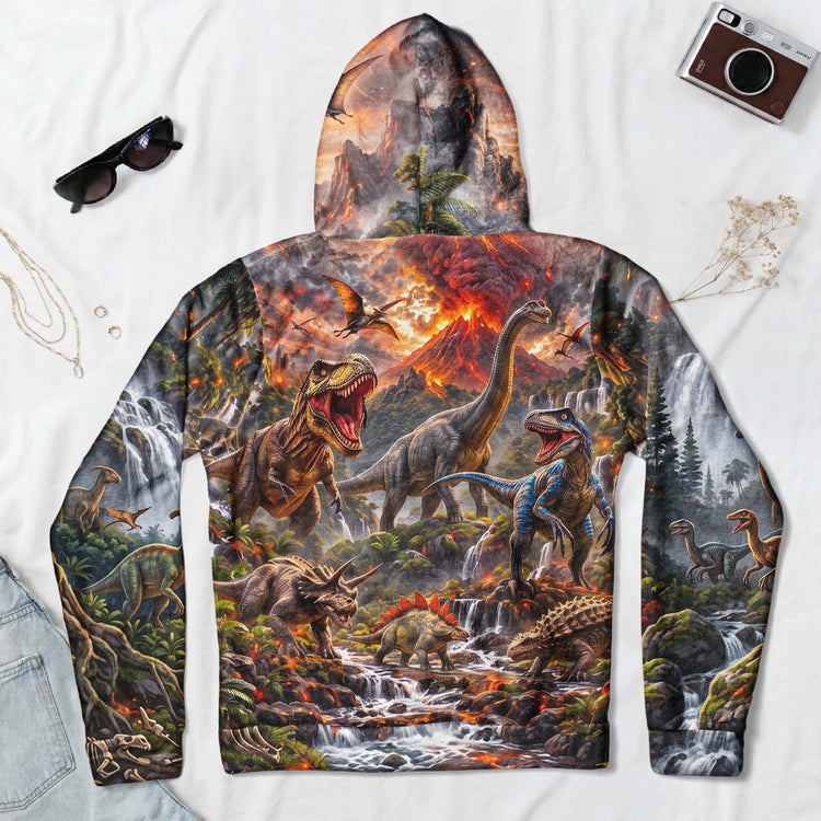 Custom Name Dinosaur Jurassic T-Rex - Personalized Hoodie 4