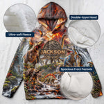 Custom Name Dinosaur Jurassic T-Rex - Personalized Hoodie 6