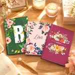 Custom Name, Font, Background Floral - For Coworker, Her - Personalized Journal 1