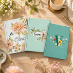 Custom Name, Font, Background Floral - For Coworker, Her - Personalized Journal 2