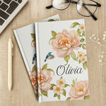 Custom Name, Font, Background Floral - For Coworker, Her - Personalized Journal 6