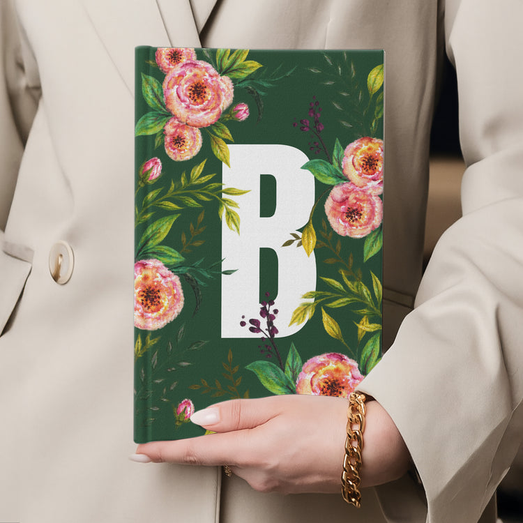 Custom Name, Font, Background Floral - For Coworker, Her - Personalized Journal 7