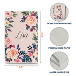 Custom Name, Font, Background Floral - For Coworker, Her - Personalized Journal 8