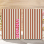 Custom Name, Font, Background Striped, Leopard - For Coworker, Her - Personalized Journal 3