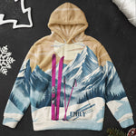 Custom Name Gift For Skiing Lovers, Snowboarding Lover - Personalized Hoodie 7