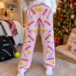 Custom Name Gift For Softball Lovers, Softbal Player, Softball Girls - Personalized Lounge Pants 2