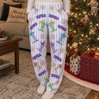 Custom Name Gift For Volleyball Lover, Volleyball Player - Personalized Lounge Pants