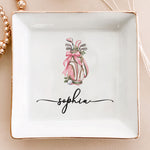 Custom Name Golf Lovers Coquette Golf Girl Gifts For Coach, Golf Club, For Her - Personalized Jewelry Dish 2