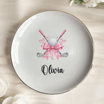 Custom Name Golf Lovers Coquette Golf Girl Gifts For Coach, Golf Club, For Her - Personalized Jewelry Dish 5