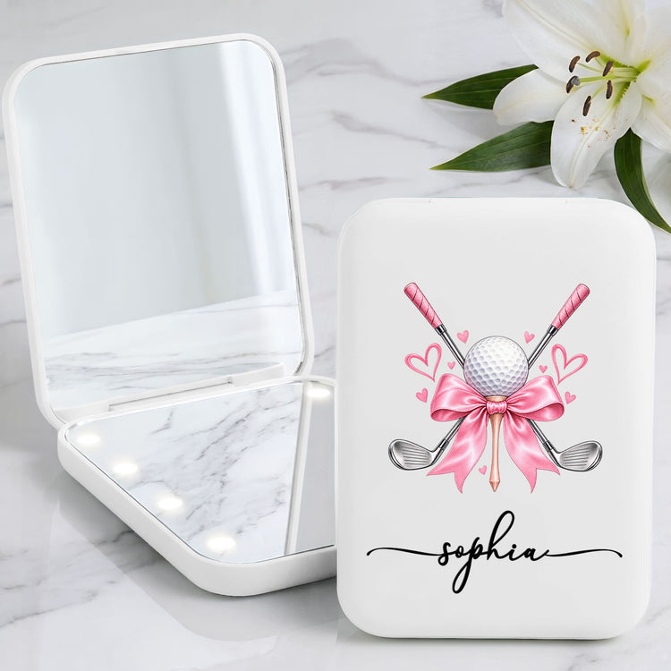 Custom Name Golf Lovers Coquette Golf Girl Gifts For Coach, Golf Club, For Her - Personalized Mirror 2