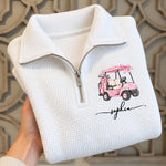 Custom Name Golf Lovers Coquette Golf Girl Gifts For Coach, Golf Club, For Her - Personalized Sweatshirt 1