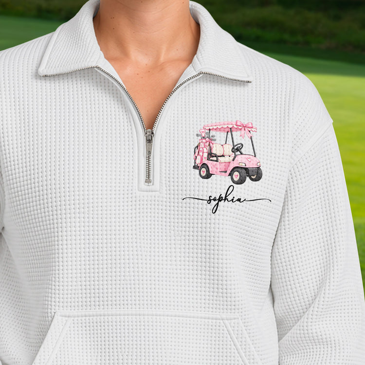 Custom Name Golf Lovers Coquette Golf Girl Gifts For Coach, Golf Club, For Her - Personalized Sweatshirt 2