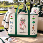 Custom Name Golf Lovers Coquette Golf Girl Gifts For Coach, Golf Club, For Her - Personalized Tote Bag 1